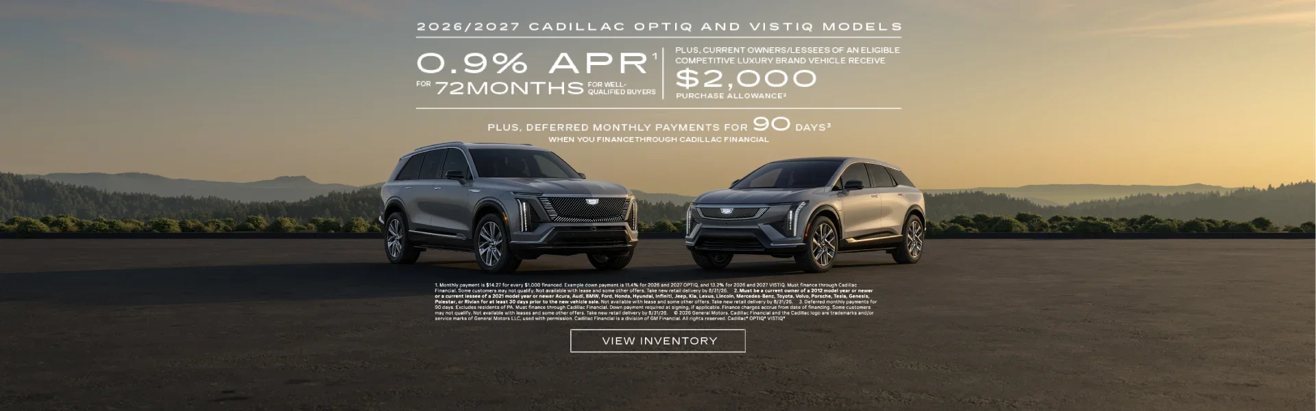 2026 & 2027 CADILLAC OPTIQ AND VISTIQ MODELS