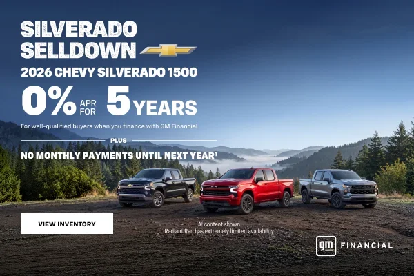 Silverado Selldown 0% for 5 years 